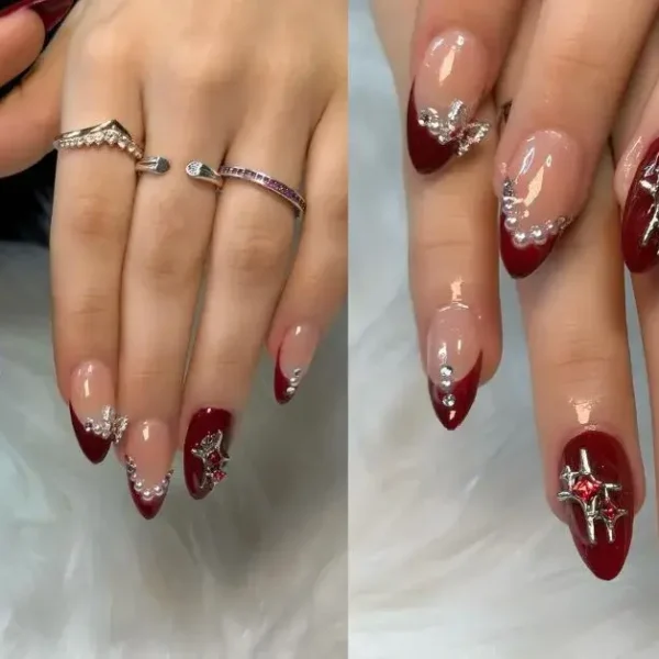 Burgundy Nails