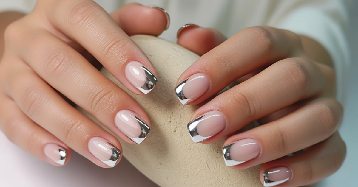 30+ Chrome French Nails You Can’t Get Around&hellip;