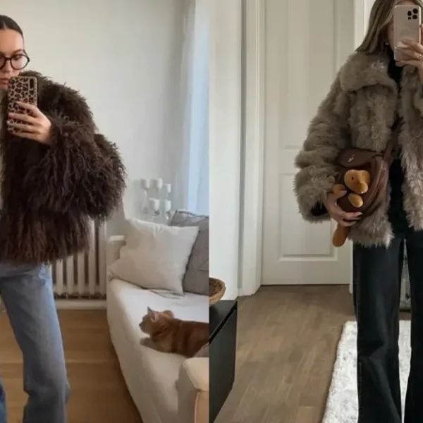faux fur jacket outfit