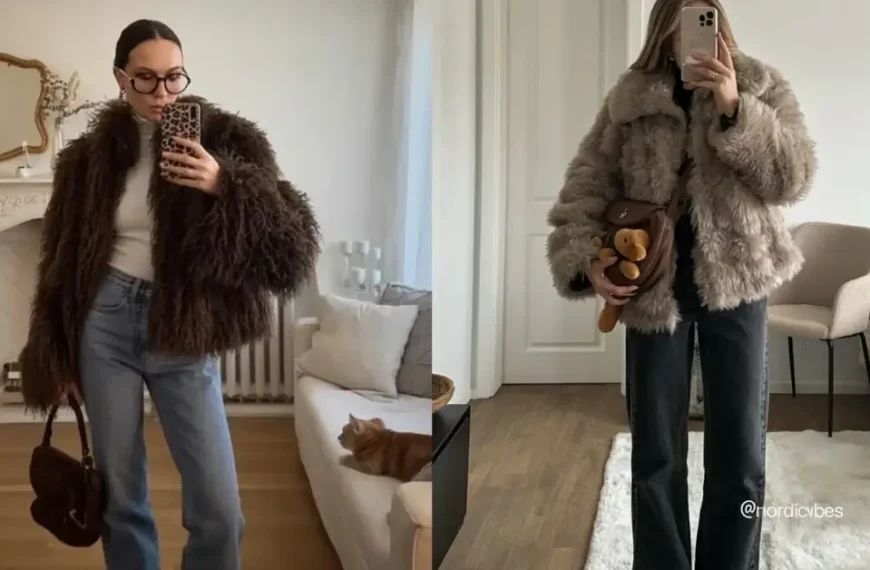 faux fur jacket outfit