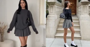 pleated skirt outfit
