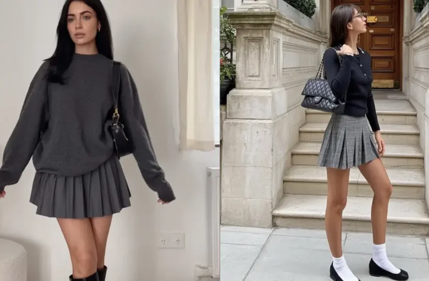 pleated skirt outfit