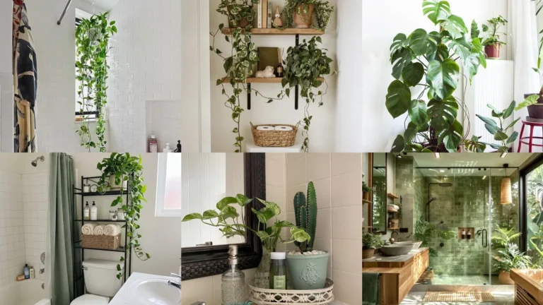 20 Bathroom Greenery Ideas With Trailing Vines and Pretty Plant Corners