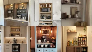 20 Coffee Station Cabinet Ideas With Pretty Shelves and Clever Storage