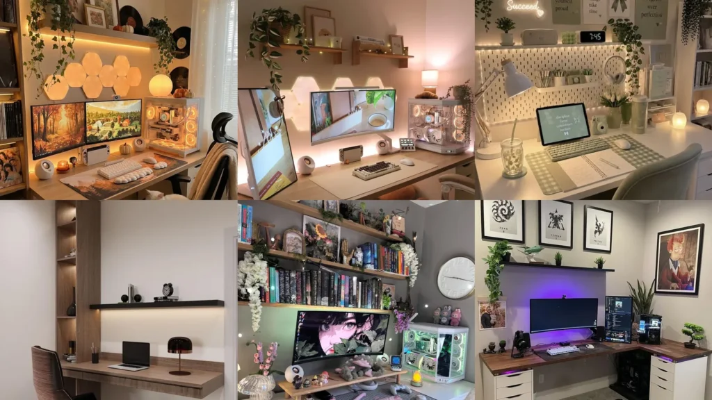 20 Desk Setup Ideas With Laptop, Monitor and Decor Inspiration