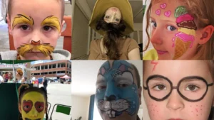 20 Funny Face Paint Ideas With Silly Smiles and Cartoon Details