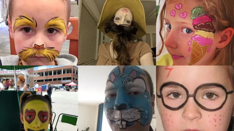 20 Funny Face Paint Ideas With Silly Smiles and Cartoon Details